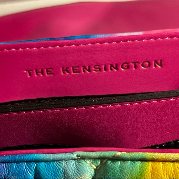 🌈 Kurt Geiger rainbow tie dye XL Kensington bag - one callout on back EUC - Picture 10 of 16